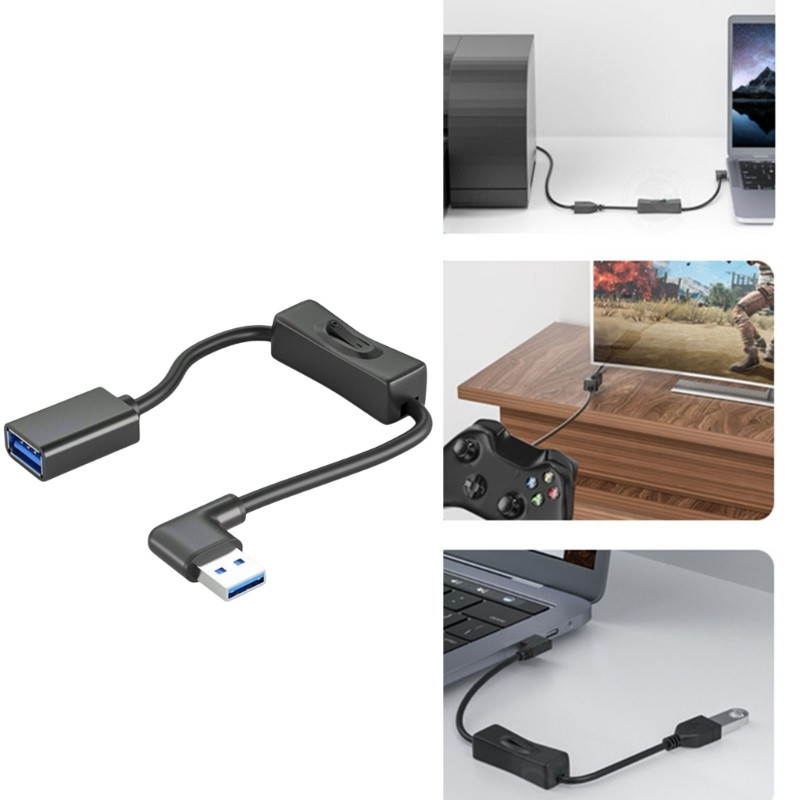 USB ventilátor tápvezeték USB3.0 hosszabbító kábel be/ki kapcsolóval Hosszabbító kábel autós USB ventilátor LED lámpához