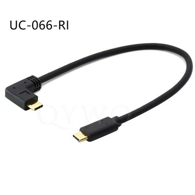 Cablu USB C la USB C de 10 Gbps 1 ft 30 cm Conector placat cu aur USB3.1 gen2 cablu scurt de tip C pentru cameră cu hard disk pentru telefon mobil laptop