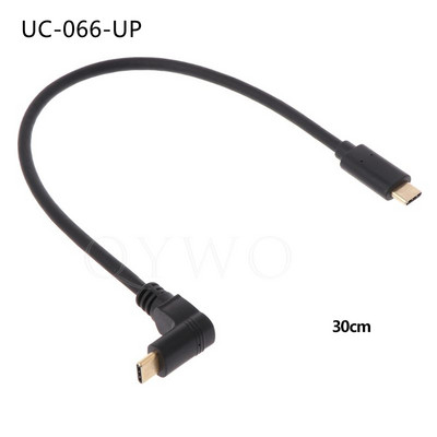Cablu USB C la USB C de 10 Gbps 1 ft 30 cm Conector placat cu aur USB3.1 gen2 cablu scurt de tip C pentru cameră cu hard disk pentru telefon mobil laptop