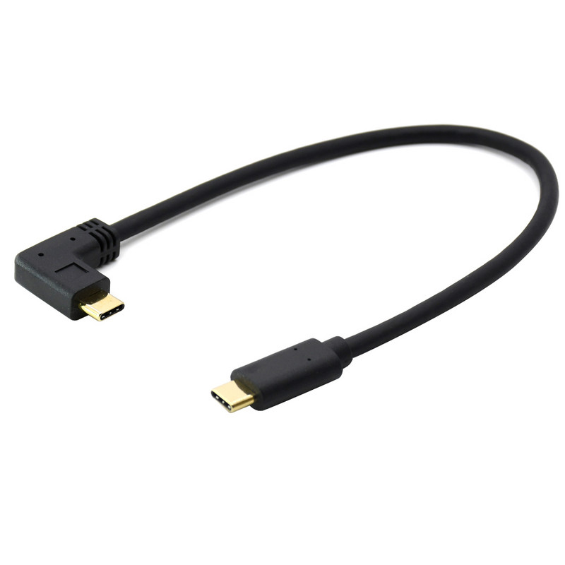 Cablu USB C la USB C de 10 Gbps 1 ft 30 cm Conector placat cu aur USB3.1 gen2 cablu scurt de tip C pentru cameră cu hard disk pentru telefon mobil laptop