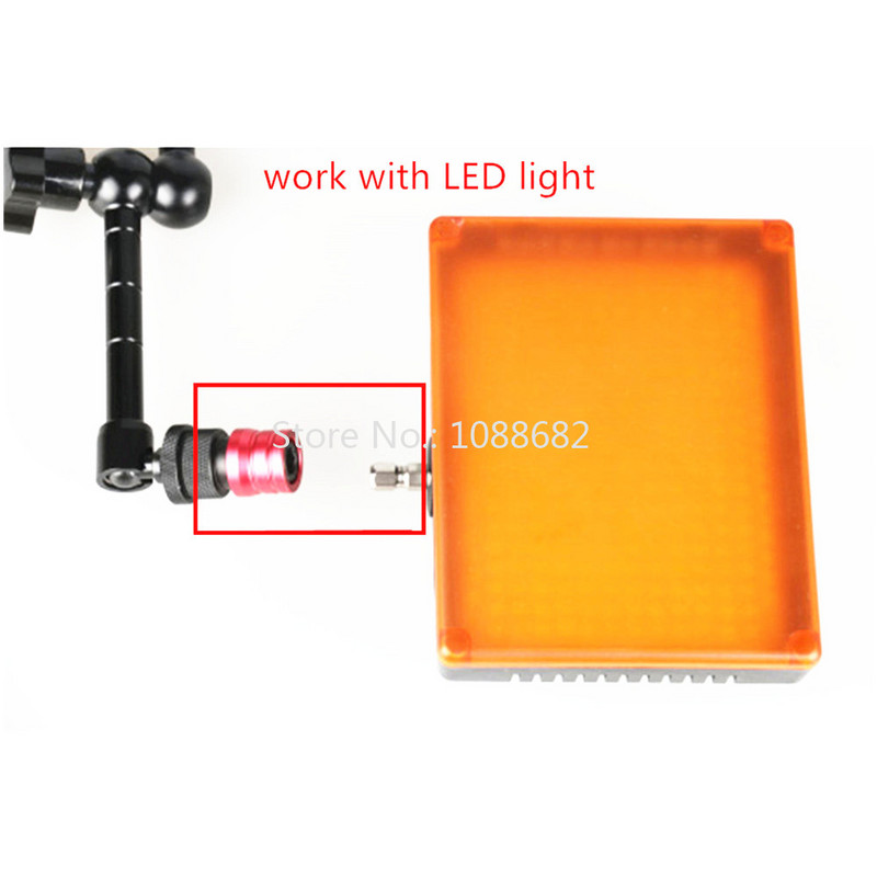 Jadkinsta állványfejek gyorskioldó mini golyósfej a Friction Magic Arm monitorhoz LED világítással levehető gömbfej 1/4