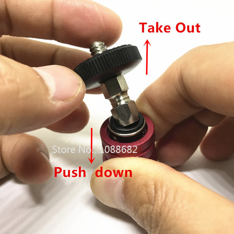 Jadkinsta állványfejek gyorskioldó mini golyósfej a Friction Magic Arm monitorhoz LED világítással levehető gömbfej 1/4