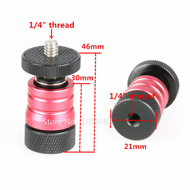 Jadkinsta állványfejek gyorskioldó mini golyósfej a Friction Magic Arm monitorhoz LED világítással levehető gömbfej 1/4