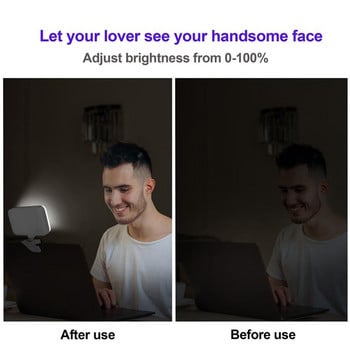 Selfie Light με κλιπ LED Φως για τηλέφωνο φορητό υπολογιστή Tablet τηλέφωνο Υπολογιστή Πτυσσόμενα φώτα για βιντεοδιάσκεψη φωτογραφία μακιγιάζ