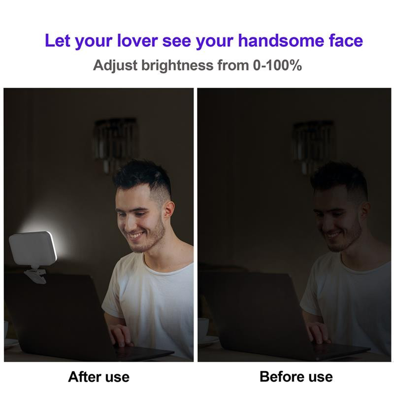 Szelfi fény, csíptetős LED lámpa telefonhoz laptop táblagéphez számítógépes telefon összecsukható lámpák videokonferencia fotózáshoz sminkekhez