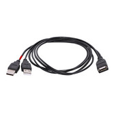 USB 2.0 A dugós csatlakozó 2 dupla USB A dugaszoló aljzat Y elosztó Hub adapter Kábel 0,3 m 1 m