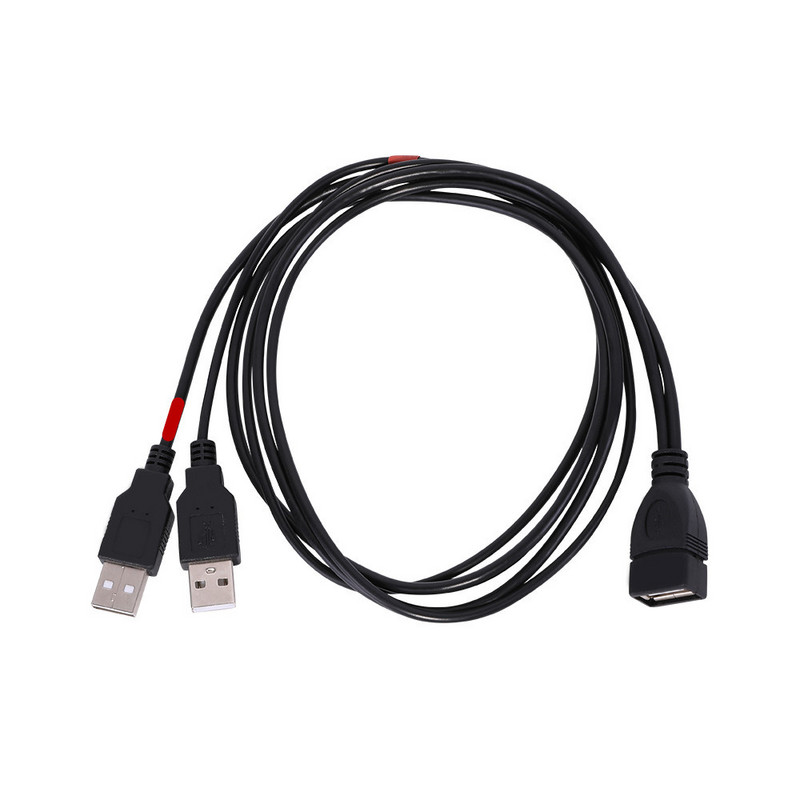 USB 2.0 A dugós csatlakozó 2 dupla USB A dugaszoló aljzat Y elosztó Hub adapter Kábel 0,3 m 1 m