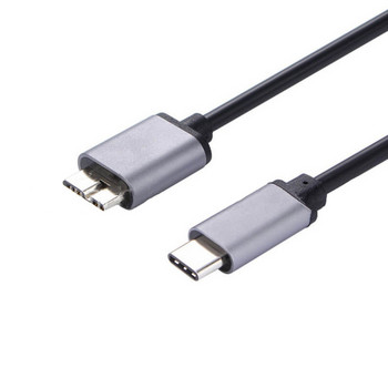 USB Type C към Micro B 3.1 Кабел за мобилен твърд диск Бързо зареждане за лаптоп MacBook HDD Бързи данни Смартфон MicroB Жичен кабел