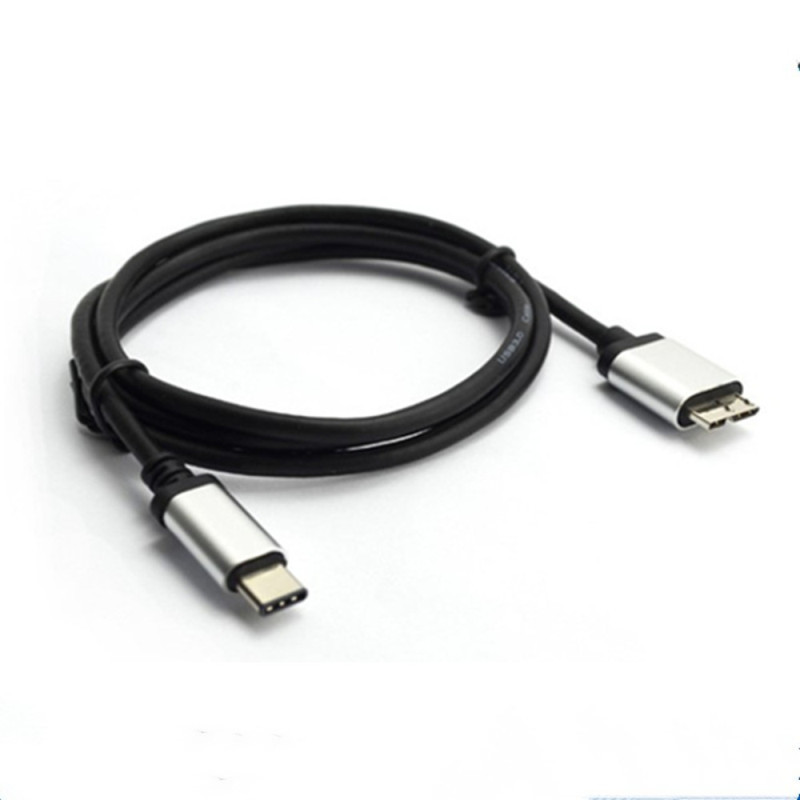 USB Type C – Micro B 3.1 mobil merevlemez kábel Gyors töltés MacBook laptophoz HDD Gyors adatátviteli okostelefon MicroB vezetékes kábel