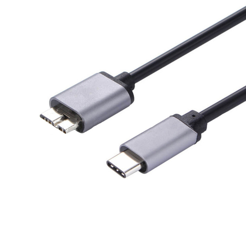 USB Type C – Micro B 3.1 mobil merevlemez kábel Gyors töltés MacBook laptophoz HDD Gyors adatátviteli okostelefon MicroB vezetékes kábel