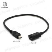 Mini USB 5 érintkezős C típusú nagysebességű adatkábellel