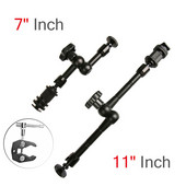 Metāla articulating Magic Arm Super Clip Crab Clamp zibspuldzes LCD monitoram LED video gaismas spoguļkameras DSLR kameras piederums