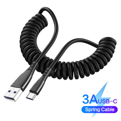 USB-C tip C kabel spiralna opruga tip-C muški produžni kabel punjač za sinkronizaciju podataka žica kabel za punjenje
