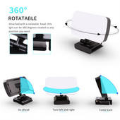 6500K Fill Light LED βιντεοδιάσκεψης Light Cube Φορητός υπολογιστής Webcam Light Zoom Φωτισμός κλήσης με κλιπ για ζωντανή ροή