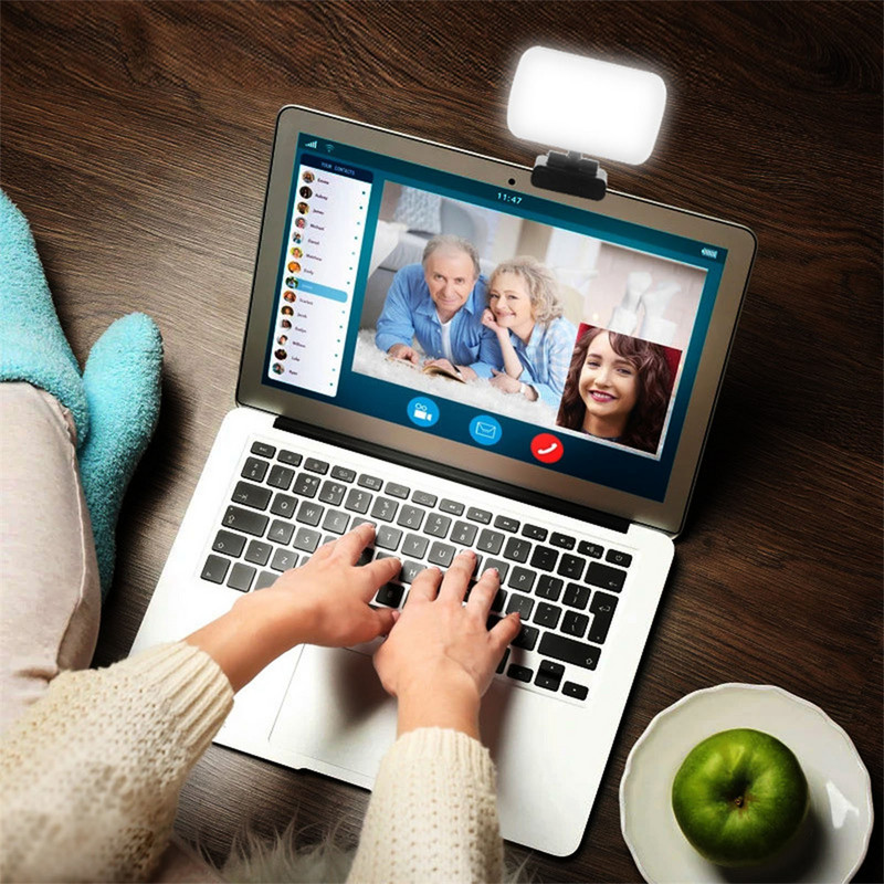 6500K Fill Light LED βιντεοδιάσκεψης Light Cube Φορητός υπολογιστής Webcam Light Zoom Φωτισμός κλήσης με κλιπ για ζωντανή ροή