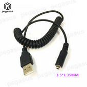 USB 2.0 A muški na 3,5 mm * 1,35 mm ženski DC pretvarač utičnica utikač CCTV DVR kabel 1,5 metara
