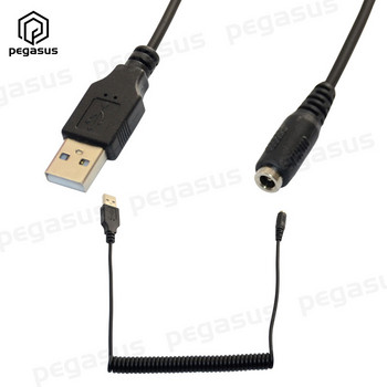 USB 2.0 A мъжки към 3,5 mm*1,35 mm женски DC преобразувател жак Захранващ щепсел CCTV DVR кабел 1,5 метра