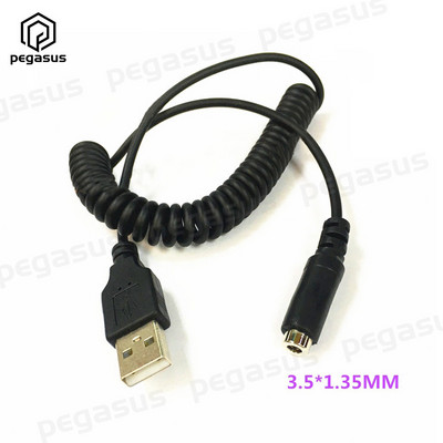 USB 2.0 A dugasz – 3,5 mm*1,35 mm-es anya DC átalakító jack tápcsatlakozó CCTV DVR kábel 1,5 méter