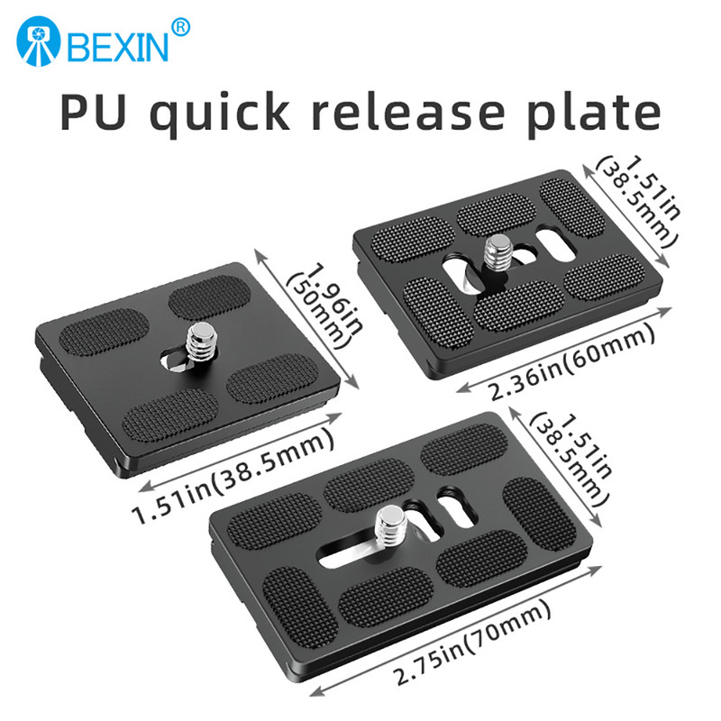 BEXIN ploča za brzo otpuštanje od 38,5 mm s 1/4 vijkom, ploča za montiranje baze kamere, prikladna za SLR fotoaparat Arca Swiss Ball Head Stativ