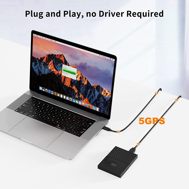 USB C na Micro B 3.0 kabel 5Gbps Type C vanjski tvrdi disk kabel za WD Seagate Samsung Toshiba Lacie prijenosni HDD pogon