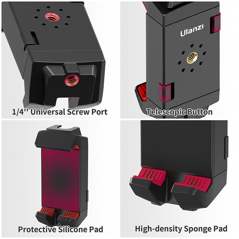 Ulanzi ST-29 univerzális állványtartó táblagéphez és telefontartóhoz hidegcipős támasztékkal vízszintes és függőleges fényképezéshez