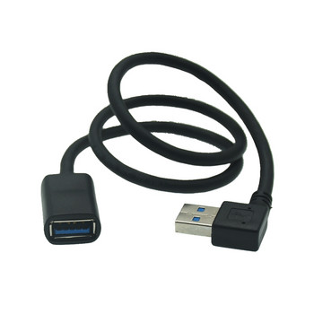 USB 3.0 ъгъл 90 градуса удължителен кабел мъжки към женски адаптерен кабел Предаване с кабели надясно/наляво/нагоре/надолу