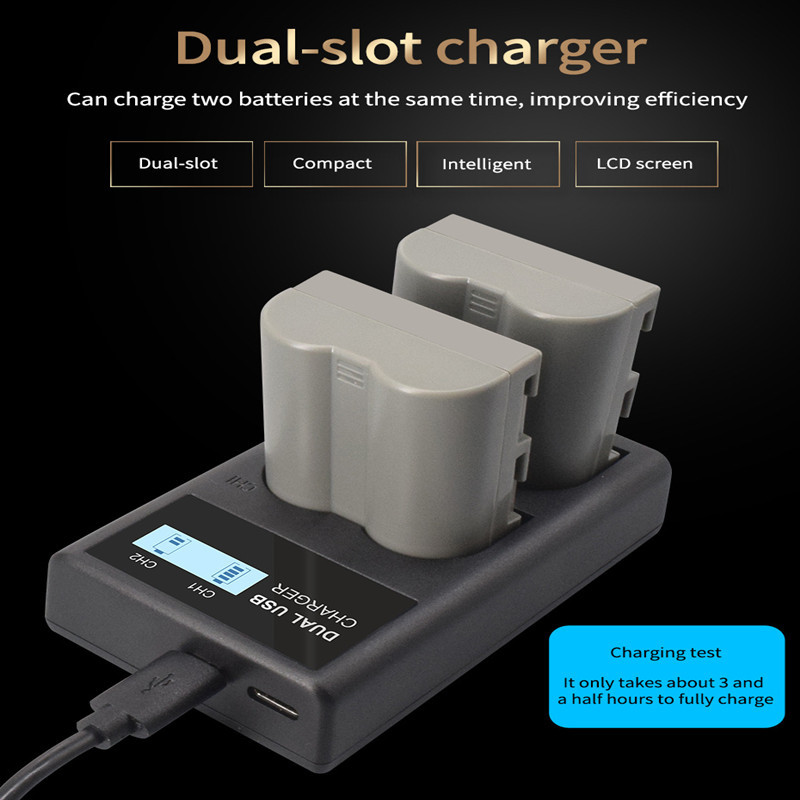 Kaamera akulaadija EN-EL3 LCD digitaalne laadija Nikon D50 D70 D70S D90 D80 D100 D200 D300 D300S digitaalse laadija komplekti