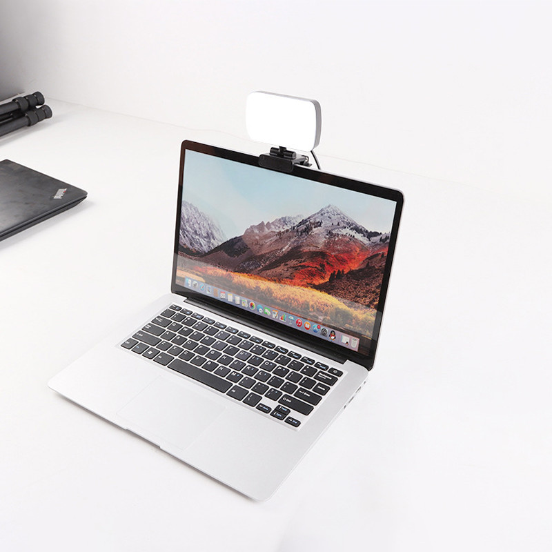 Videokonferencija 6500KPprijenosna LED video rasvjetna kocka Prijenosno računalo Svjetlo za web kameru Zoom Rasvjeta za pozive sa kopčom za prijenos uživo