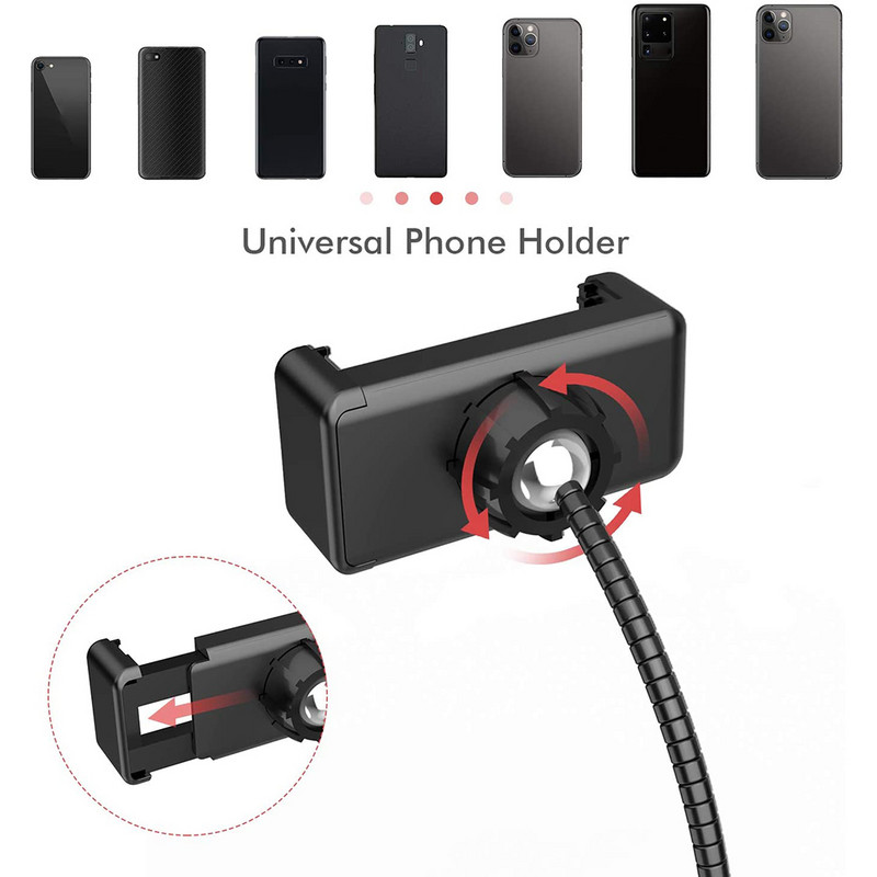 10 colių žiedinė lempa RGB spalvinga 26 cm LED žiedinė lemputė su telefono laikikliu ir nuotolinio valdymo pulteliu, skirta trumpam vaizdo įrašui tiesiogiai YouTube Tiktok