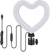 CAMOLO Fill Light Držač za kopču Selfie LED prstenasto svjetlo Selfie Ringlight Svjetlo za fotografiju s prigušivanjem USB telefon Fotografija u obliku srca