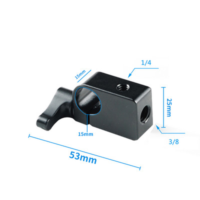 Stezaljka s jednom šipkom, 15 mm adapter za tračnicu s 1/4"-20 navojem za montažu za hladnu papučicu za DSLR Cage Rig Dodaci za držač mikrofona