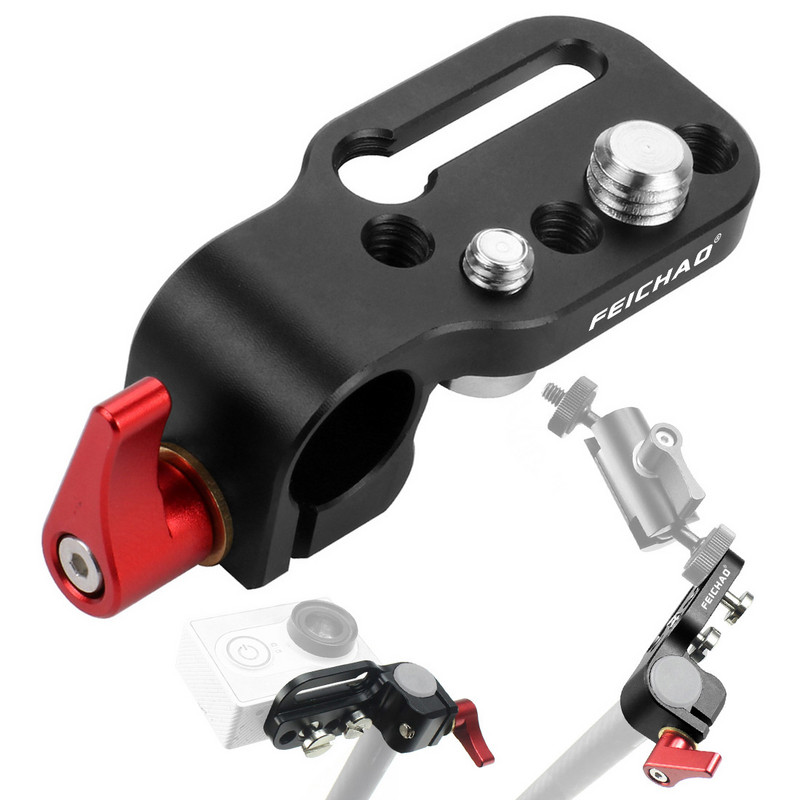 Stezaljka s jednom šipkom, 15 mm adapter za tračnicu s 1/4"-20 navojem za montažu za hladnu papučicu za DSLR Cage Rig Dodaci za držač mikrofona