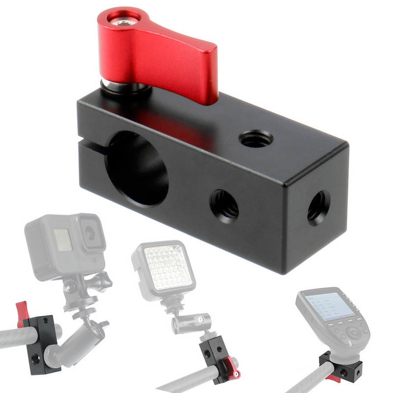 Stezaljka s jednom šipkom, 15 mm adapter za tračnicu s 1/4"-20 navojem za montažu za hladnu papučicu za DSLR Cage Rig Dodaci za držač mikrofona