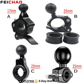 Adapter s kuglastom glavom od 17 mm 25 mm Upravljač motocikla 1 inčni držač baze za montažu Bicikla Stezaljka za vožnju bicikla GPS nosač od aluminijske legure