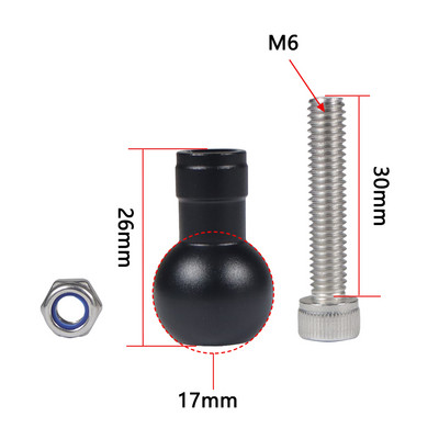 Adapter s kuglastom glavom od 17 mm 25 mm Upravljač motocikla 1 inčni držač baze za montažu Bicikla Stezaljka za vožnju bicikla GPS nosač od aluminijske legure