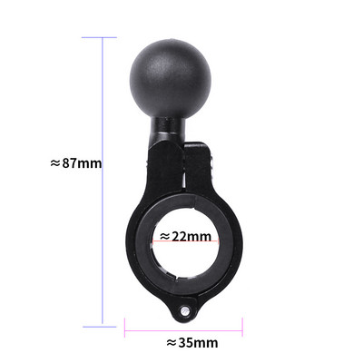 Adapter s kuglastom glavom od 17 mm 25 mm Upravljač motocikla 1 inčni držač baze za montažu Bicikla Stezaljka za vožnju bicikla GPS nosač od aluminijske legure