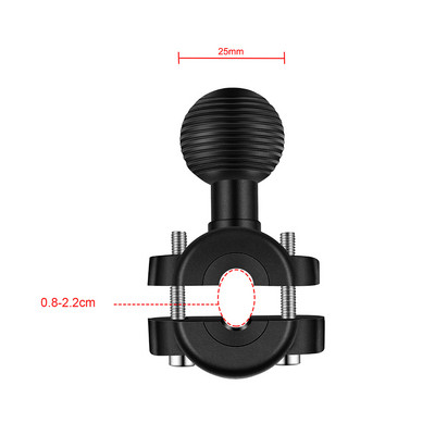 Adapter s kuglastom glavom od 17 mm 25 mm Upravljač motocikla 1 inčni držač baze za montažu Bicikla Stezaljka za vožnju bicikla GPS nosač od aluminijske legure