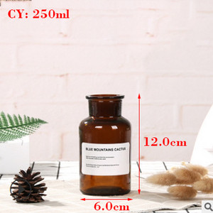 Nordic Style Retro Átlátszó Barna Üveg Hálószoba Váza Asztali fotózás Kiegészítők Stúdió Fotó Háttér Dísz