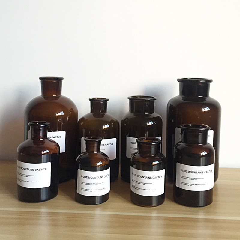 Nordic Style Retro Átlátszó Barna Üveg Hálószoba Váza Asztali fotózás Kiegészítők Stúdió Fotó Háttér Dísz