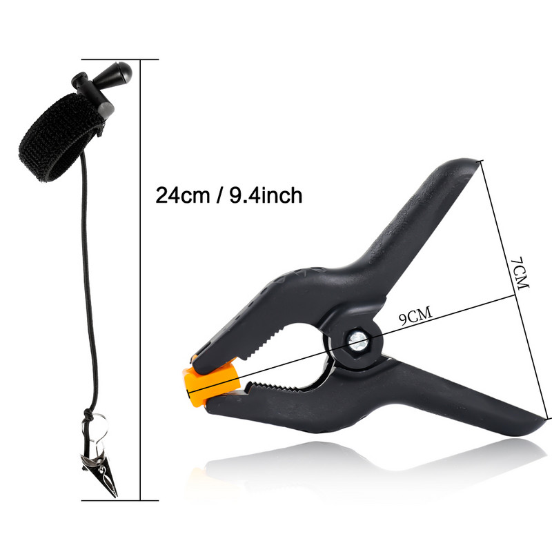 Fotografijai reguliuojami spyruokliniai žuvies spaustukai, fotokabinos fono stovo segtukas fiksuotas fonas muslinas ir žalias ekranas