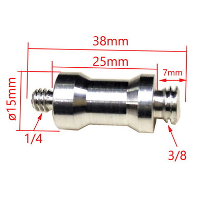 1/4" līdz 3/8" 5/8" līdz 1/4" vītņots vītnes stiprinājuma adapteris Statīva plāksne Skrūvējamā plāksne Skrūvējams stiprinājums spoguļkamerai