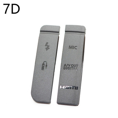 Ar USB/HDMI saderīgs DC IN/VIDEO OUT Gumijas durvju apakšējais vāks Canon EOS 5D 6D 7D Mark II 5D2 5D3 600D 70D 650D kamerai