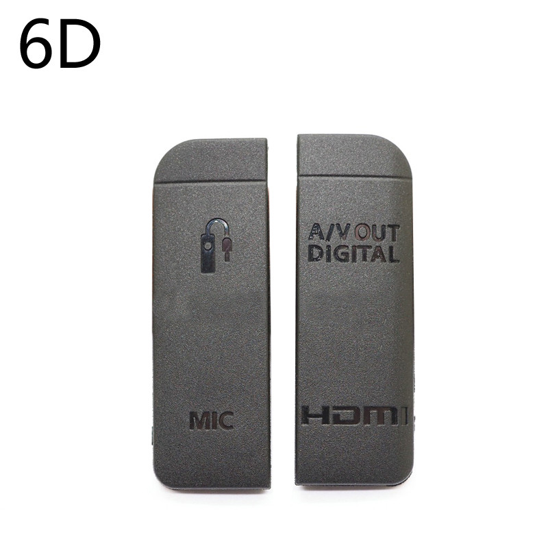 Ar USB/HDMI saderīgs DC IN/VIDEO OUT Gumijas durvju apakšējais vāks Canon EOS 5D 6D 7D Mark II 5D2 5D3 600D 70D 650D kamerai