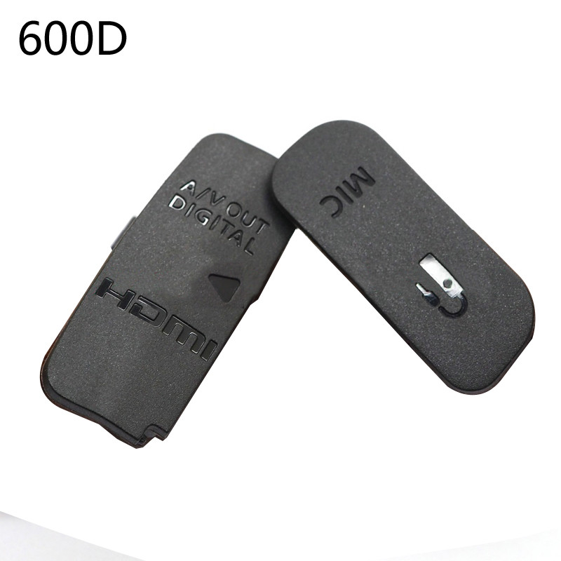 Ar USB/HDMI saderīgs DC IN/VIDEO OUT Gumijas durvju apakšējais vāks Canon EOS 5D 6D 7D Mark II 5D2 5D3 600D 70D 650D kamerai