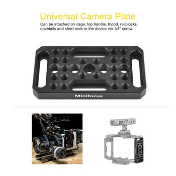 Video Switching Cheese Plate Camera Easy Plate for Railblocks, Dovetails short Rods for DSLR Camera Cage Rig Expansion Mounting