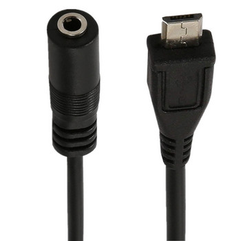 DC3,5 мм женски към мини USB 5P мъжки и микро USB 5P мъжки микрофонни слушалки, свързани към аудио кабел за мобилен телефон 0,3 м