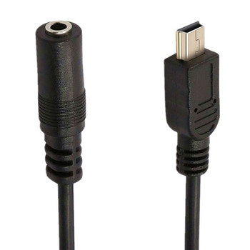 DC3,5 мм женски към мини USB 5P мъжки и микро USB 5P мъжки микрофонни слушалки, свързани към аудио кабел за мобилен телефон 0,3 м