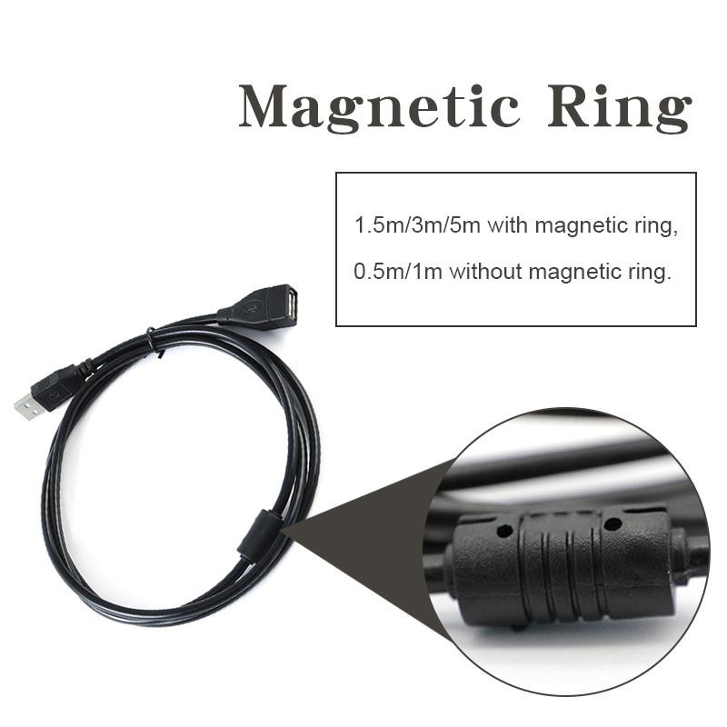 0.6/1/1.5M USB 2.0 kabelski produžni kabel Kabeli za prijenos podataka Super brzi produžni kabel za podatke za monitor projektor