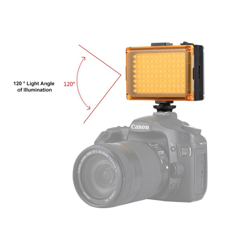 PULUZ Lumină Led Fotografie Video Studio Foto Lampă Cu Filtre Magnetice Albe și Portocalii Panou de lumină pentru Canon Nikon DSLR Lampara