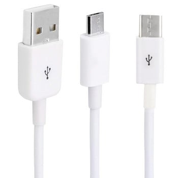 Мулти USB към USB C сплитер кабел 2 в 1 Кабел за дата за зареждане Micro USB Type-C мъжки щепсел за мобилен телефон Кабел за зареждане на таблет